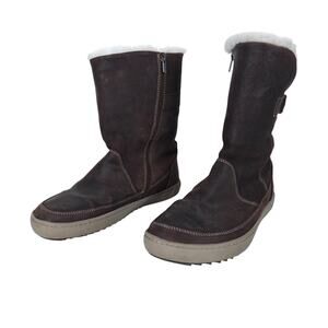 Birkenstock Womens Boots EU 38 Brown Suede Leather Shearling Winter Comfort